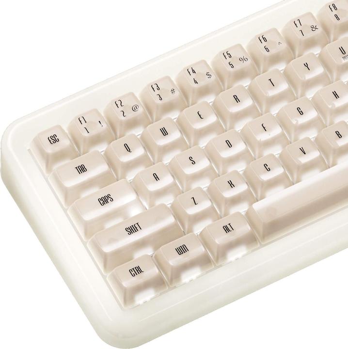 Produktbild Akko YU01 White Jade Gaming-Tastatur, RGB - 65%, V3 Piano Pro Switches (ISO) (US, Kabelgebunden, Kabellos)