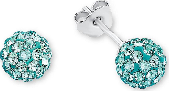 Immagine prodotto Amor Bellissimi orecchini sferici di 6mm in acquamarina (Argento)