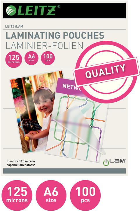 Actual product image Leitz Laminating foil pouch (A6, 100 Piece, 125 µm)