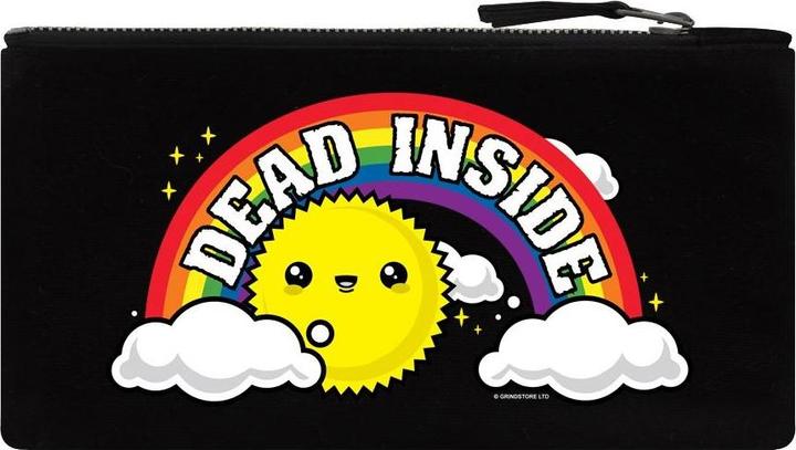 Produktbild Grindstore Federmäppchen mit Regenbogen und Aufschrift Dead Inside