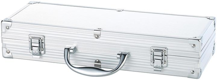 Produktbild Rosenstein & Söhne Edelstahl-Grillbesteck im Aluminium-Koffer