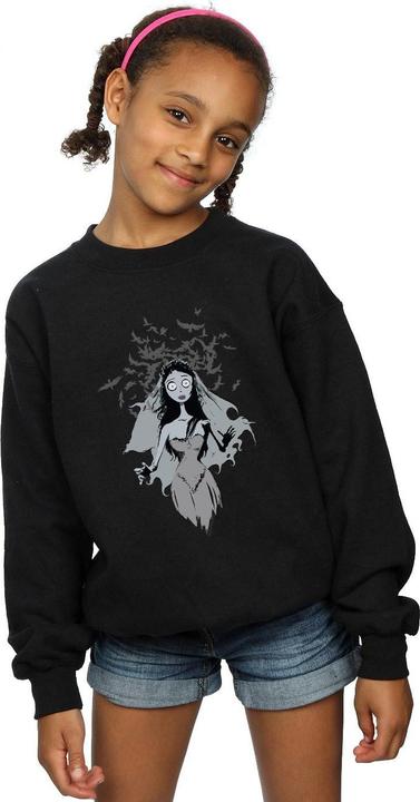 Actual product image Corpse Bride Girls Crow Veil Sweatshirt (128)