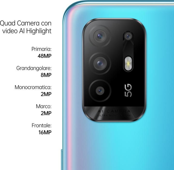 Actual product image OPPO A94 5G (128 GB, Cosmo Blue, 6.43", Dual SIM, 48 Mpx, 5G)