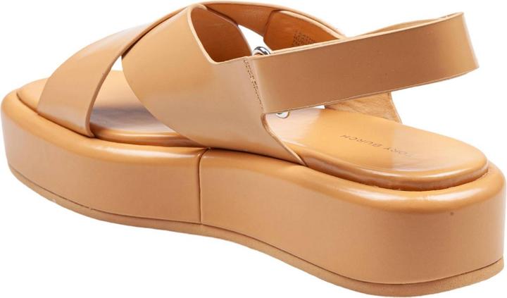 Actual product image Tory Burch t lock sandal with platform in leather color cantucci (37)