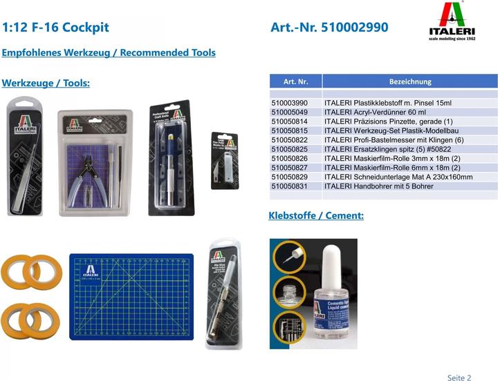 Actual product image 1:12 F-16 Cockpit
