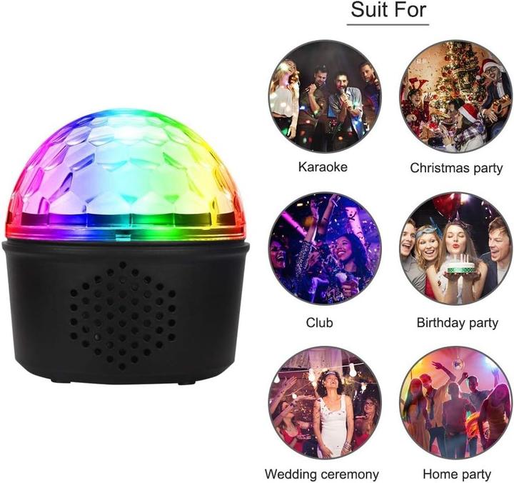 Produktbild ASMI Magisches LED Mini Sound Disco Partylicht (Stromversorgung über USB)