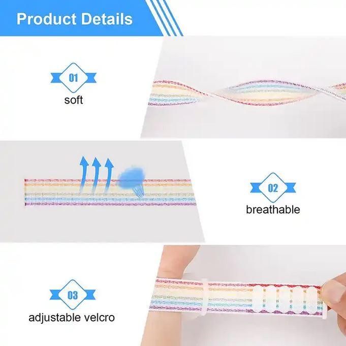 Image du produit PhoneLook Bracelet Velcro réglable en nylon pour enfants & adultes avec support AirTag