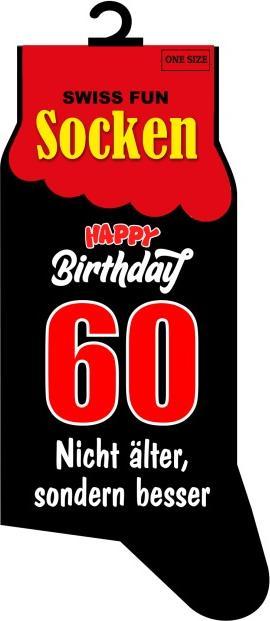 Actual product image CreaDiva Socken Happy Birthday 60 Nicht älter, sondern besser Gr. 41-46 (41 - 46)