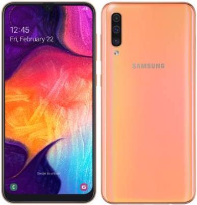 Samsung Galaxy A50 (128 GB, Coral, 6.40", Dual SIM + SD, 25 Mpx, 4G)