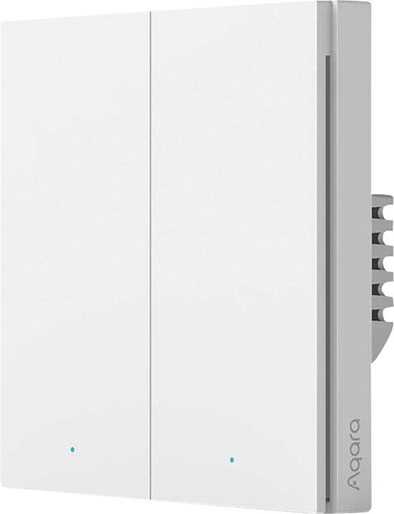 Actual product image Xiaomi Smart Wall Switch H1 White With Neutral, Double Rocker (Zigbee)