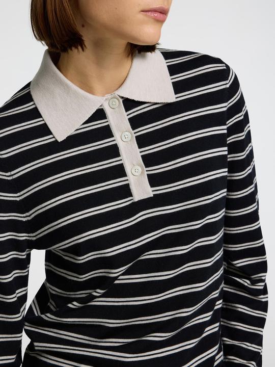 Produktbild Selected Femme 100% Merinowoll Langarm-Poloshirt (S)