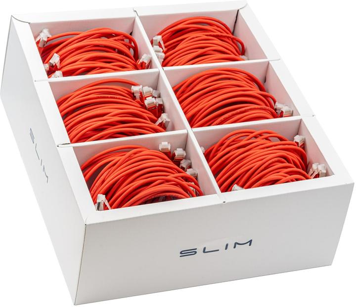 Immagine prodotto SLIM Cavo Slimpatch RJ-45, Cat 6A, U/FTP, 3 m, rosso, confezione da 36 pezzi (U/FTP, CAT6a, 3 m)