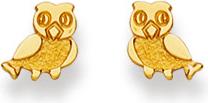 Image du produit Natsumi Schmuck Boucles d'oreilles hibou en or 18K/750 (750/18 K Or jaune)