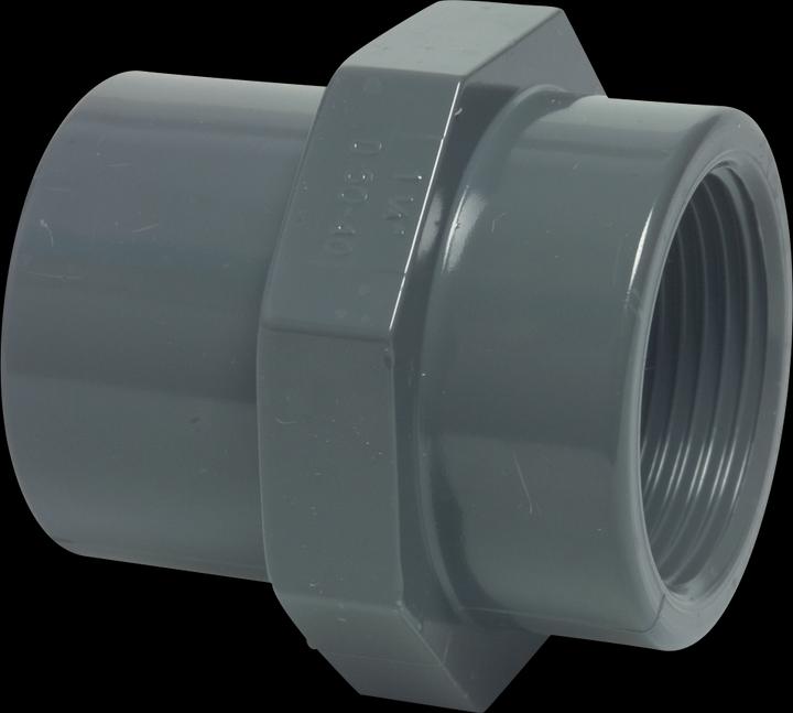 Produktbild Profec Gewindemuffe PVC-U 32/40 mm x 1 1/4" Klebemuffe/Klebestutzen x Innengewinde 10bar Grau