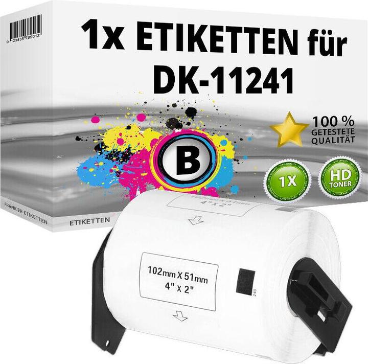 Image du produit Druckfuxx 1x Etikette kompatibel Brother P-Touch QL 1000 Series 1050 1050N 1060N