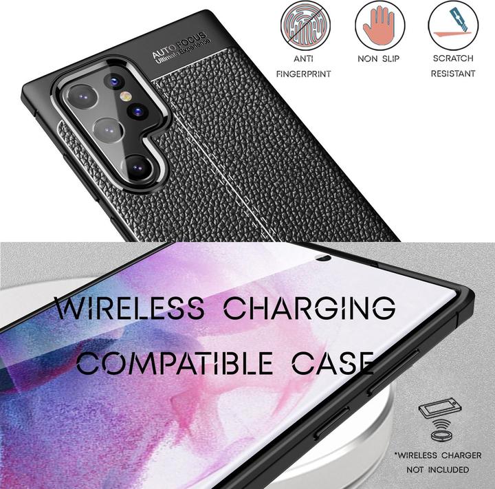 Actual product image Nalia Leather Look Silicone Cell Phone Case (Samsung Galaxy S22 Ultra)