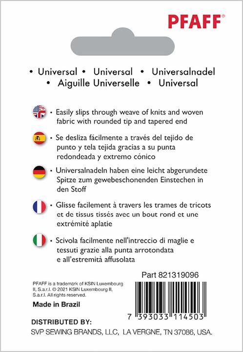 Energie-Label Pfaff PF UNIVERSAL NADEL 70/10 5PK