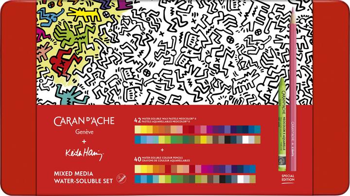 Caran d'Ache Multiproduktset Keith Haring Sonderedition (Multicoloured, 82 x)