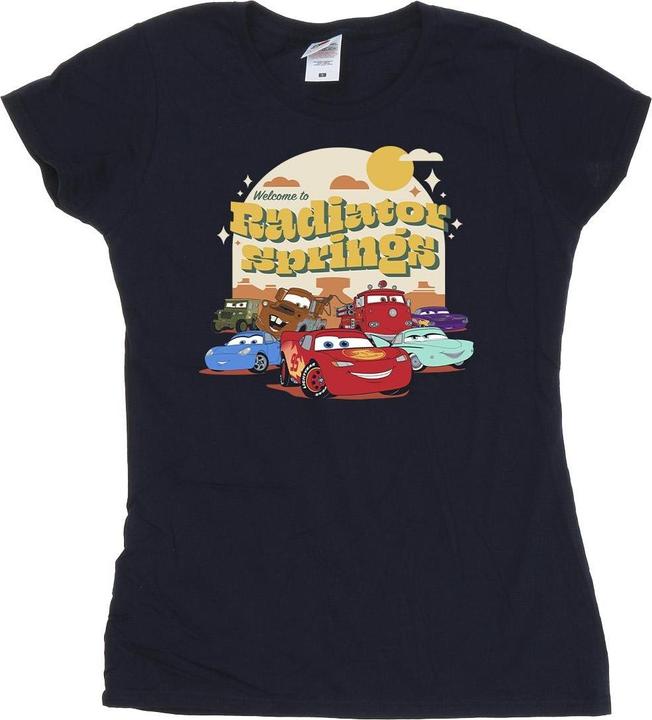 Actual product image Disney Womens/Ladies Cars Radiator Springs Group Cotton T-Shirt (L)