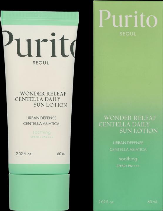 Productafbeelding Purito SEOUL - Wonder Releaf Centella Dagelijkse Zonnebrandcrème (Zonnebrandlotion, SPF 50+, 60 ml)