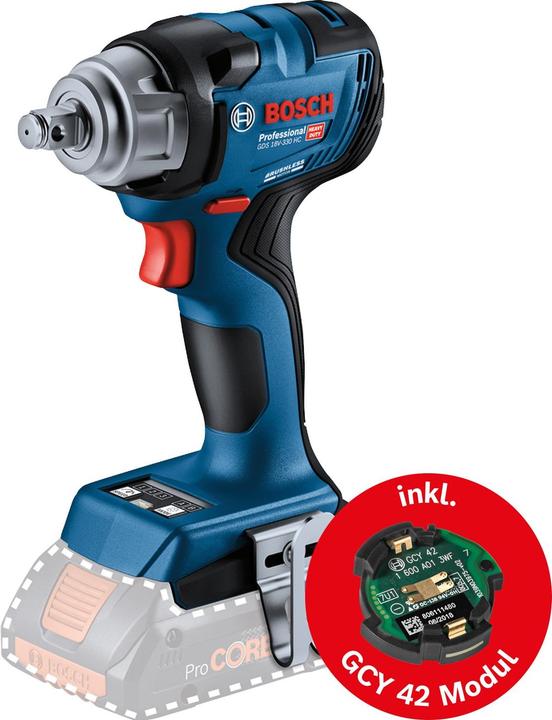 Immagine prodotto Bosch Professional Avvitatore a impulsi a batteria GDS 18V-330 HC (solo,C) (Batteria ricaricabile)