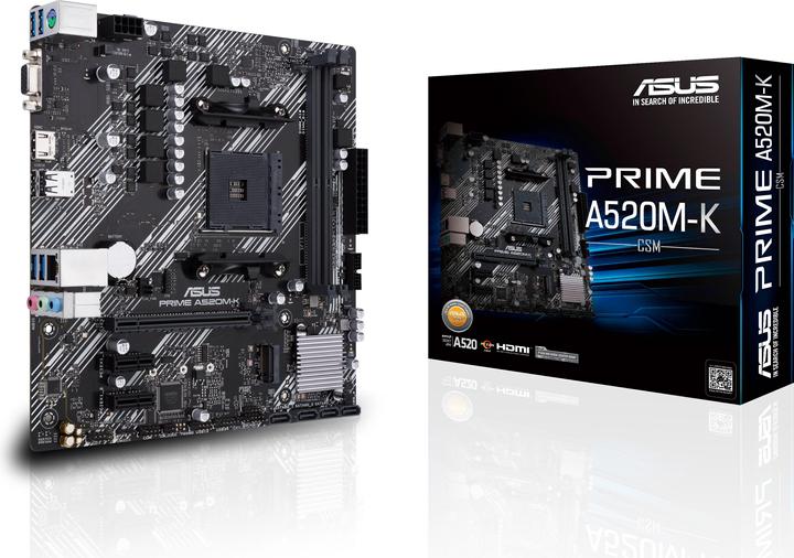 Produktbild ASUS Prime A520M-K (AM4, AMD A520, mATX)