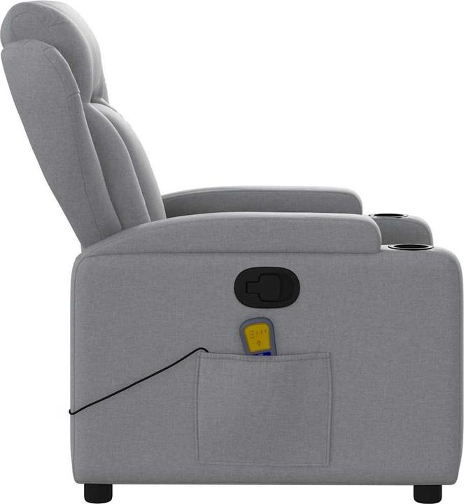 Image du produit VidaXL Fauteuil de massage gris clair tissu,Couleur : gris clair,Matériau : tissu