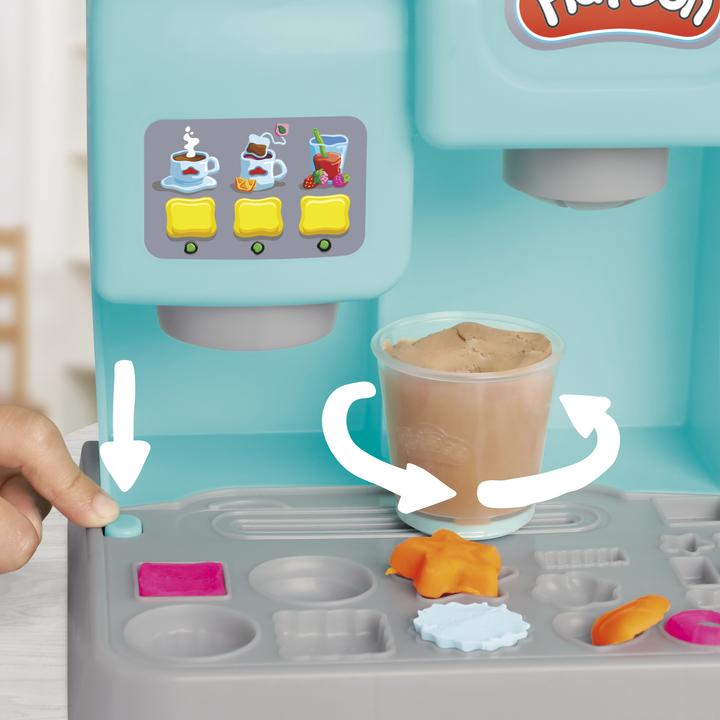 Productafbeelding Play-Doh Kitchen Creations Kneedplezier Café, Café speelset met 20 accessoires en 8 blikken
