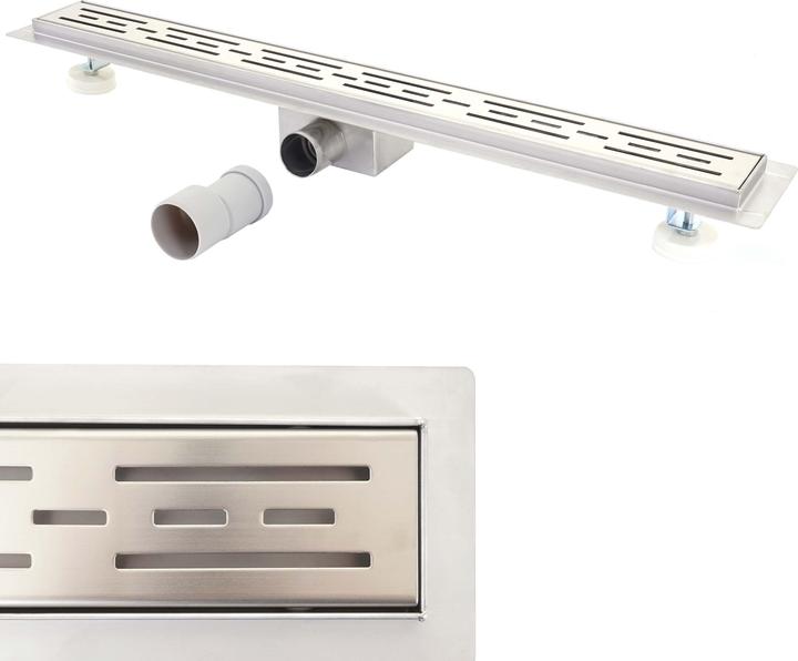Image du produit Swisshandel24 Caniveau de douche 100cm Siphon de sol Caniveau de douche, siphon en acier inoxydable 50-120cm (1000 mm)