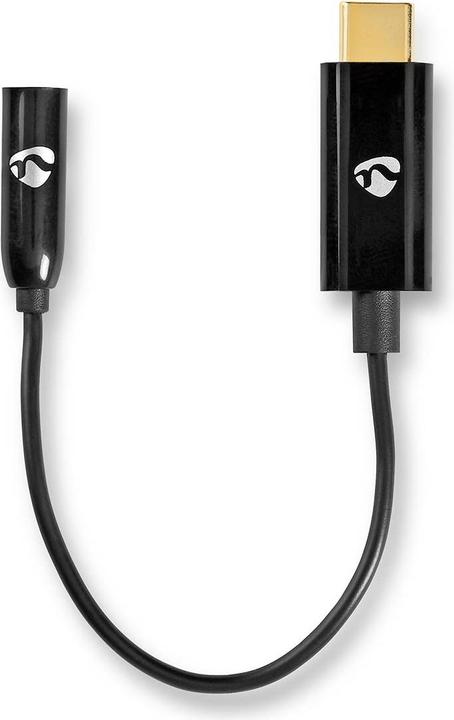 Nedis Spina USB-C -> presa jack 3,5mm lunghezza=15cm, nero, blister (Jack da 3.5mm, USB tipo C)