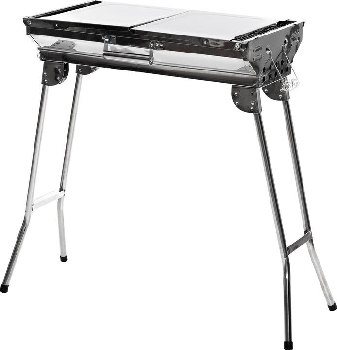 Produktbild InnovaGoods Tragbarer Holzkohlegrill - zusammenklappbar - Edelstahl