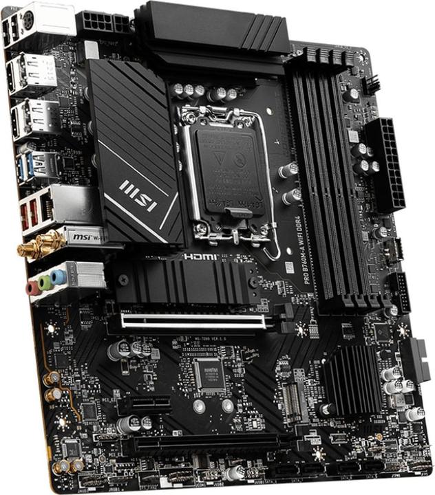 Image du produit MSI PRO B760M-A WIFI DDR4 (1700) (F) (LGA 1700, Intel B760, mATX)