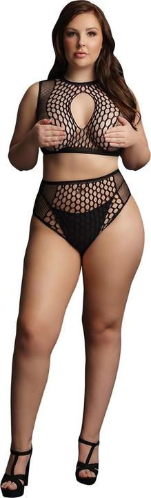 Actual product image Le Désir Duo Net Key-Hole Bra Set - OSX (XL)