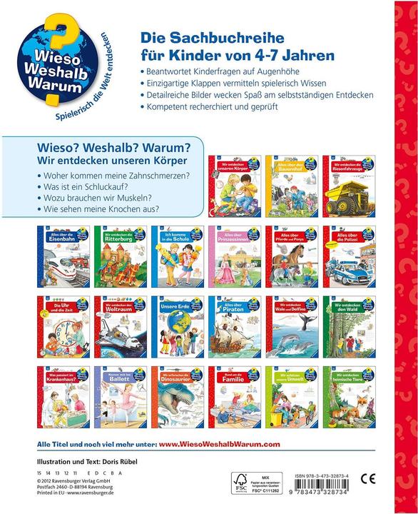 Produktbild Ravensburger Wir entdecken unseren Körper (Deutsch, Doris Rübel, 2012)