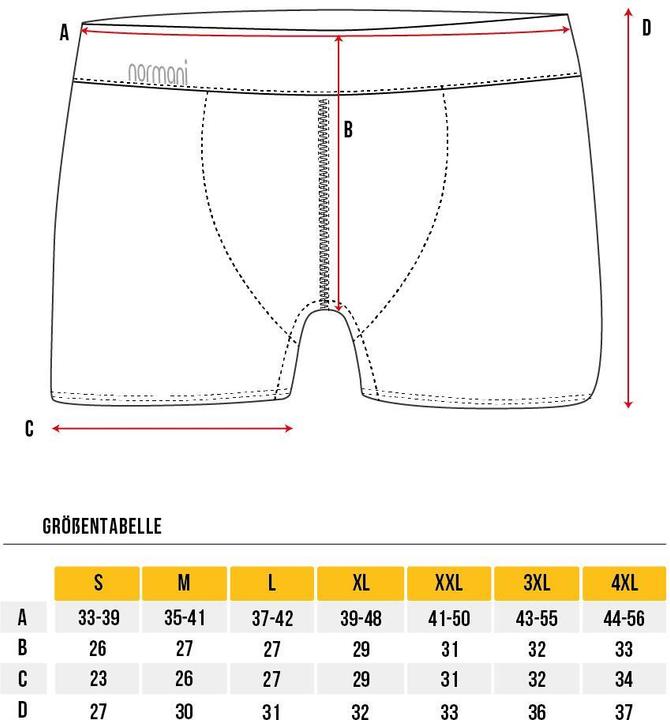 Produktbild Normani 1 Herren Bambus-Boxershorts - 8883 (4XL, 12er Pack)