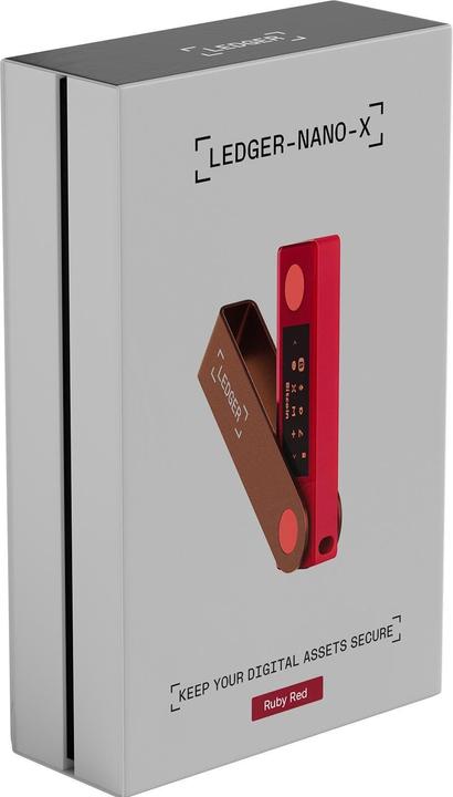 Actual product image Ledger Nano X - Ruby Red (Ripple, Bitcoin, Litecoin, Cardano, TRON, Bitcoin cash, Ethereum Classic, Ether, Stellar, Monero, Dogecoin)