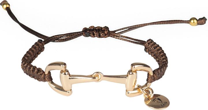 Actual product image Horka braided bracelet with bit decoration (Waxy polyester yarn and metal)