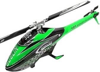 Produktbild SAB Goblin 380 Carbon Kit grün mit Rotorblätter
