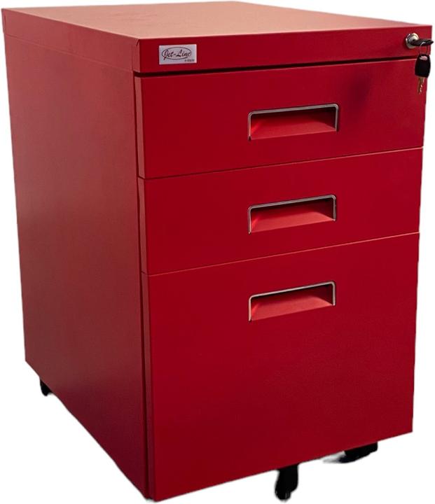 Produktbild Jet-Line Rollcontainer PAUL rot Rollschrank Bürocontainer knock-down