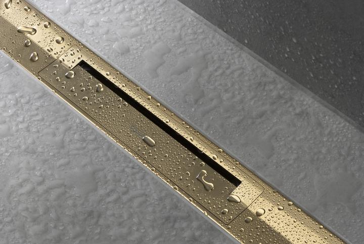 Actual product image hansgrohe HG shower channel RainDrain Flex kb. free installation 900mm polished gold (900 mm)