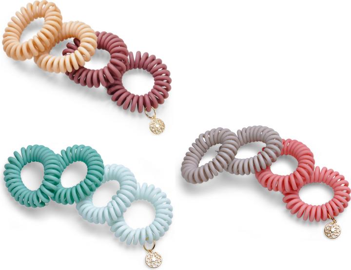 Body Mind Soul Haargummi Twister Elastic matt 4 Stück (Haargummi)