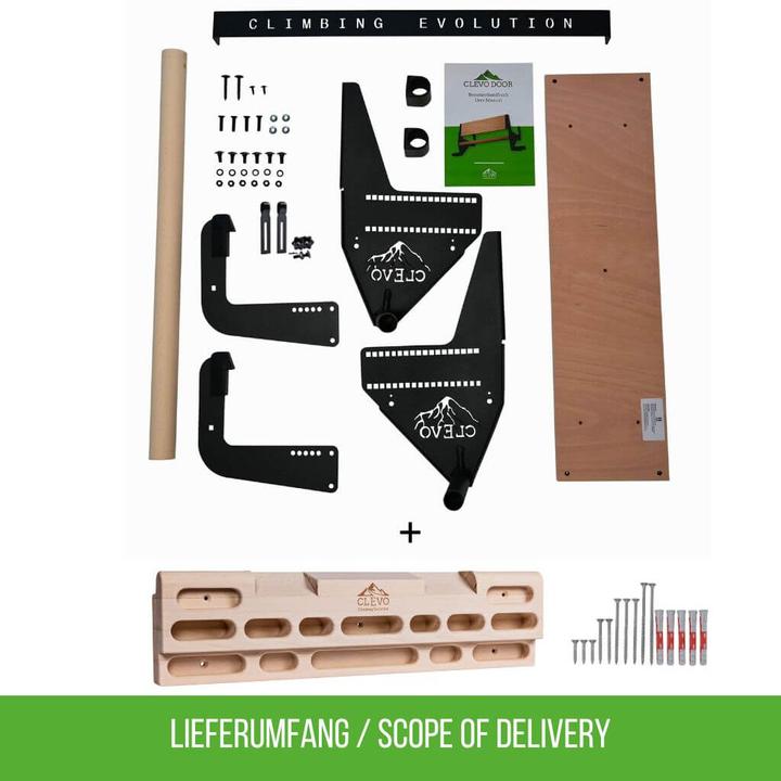 Actual product image Clevo Climbing CLEVO DOOR: Traufhngung fr Hangboard, Klimmzugstange und Kletter Hangutensilien