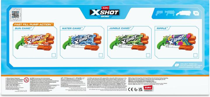 Actual product image Xshot X-Shot Water Gun Fast Fill Skins Pump Action, 500ml