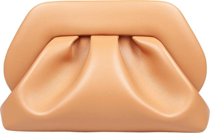 Actual product image Themoirè vegan fabric clutch bag color leather