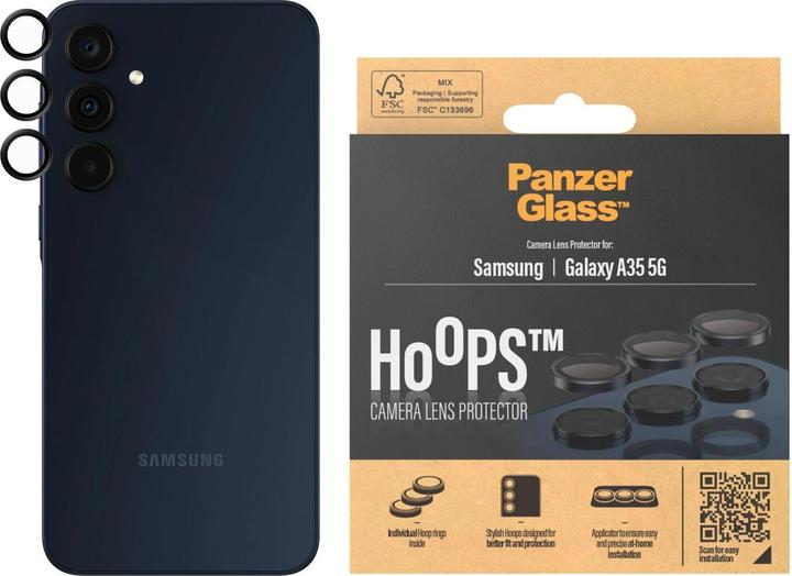 Produktbild PanzerGlass Hoops Camera Lens Protector (1 Stück, Samsung Galaxy A35, Samsung Galaxy A34 5G)