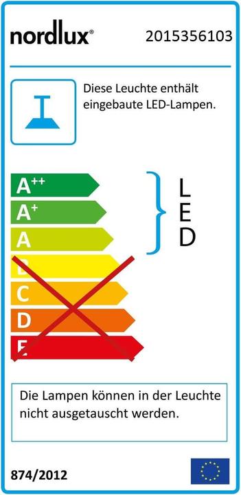 Energy Label Nordlux Noxy, ceiling lamp, black (1650 lm)