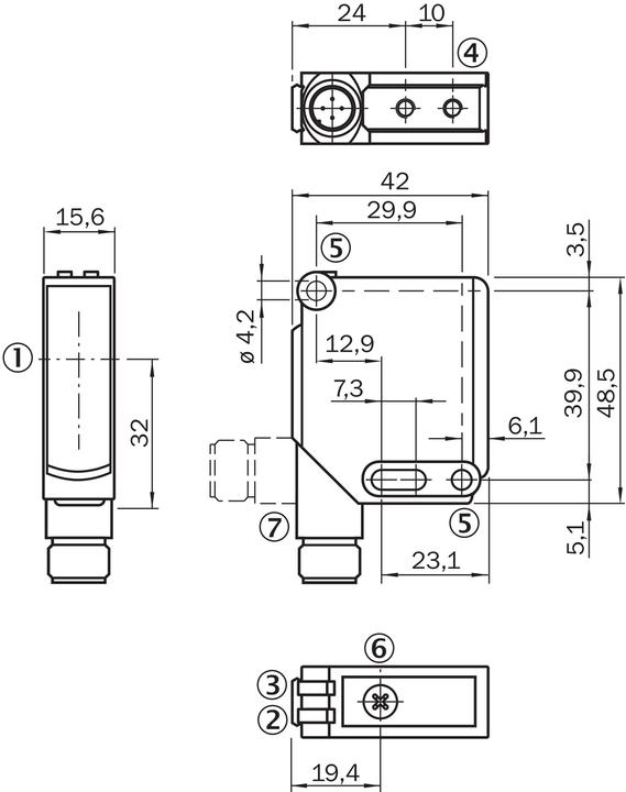 Actual product image Sick Retro reflective plug-in sensor,PNP