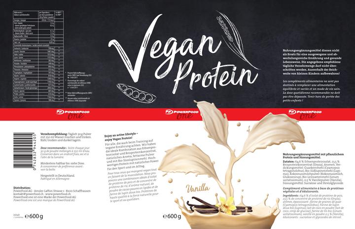 Produktbild PowerFood One Vegan Protein (Vanille, 1 Stk., 1030 g)