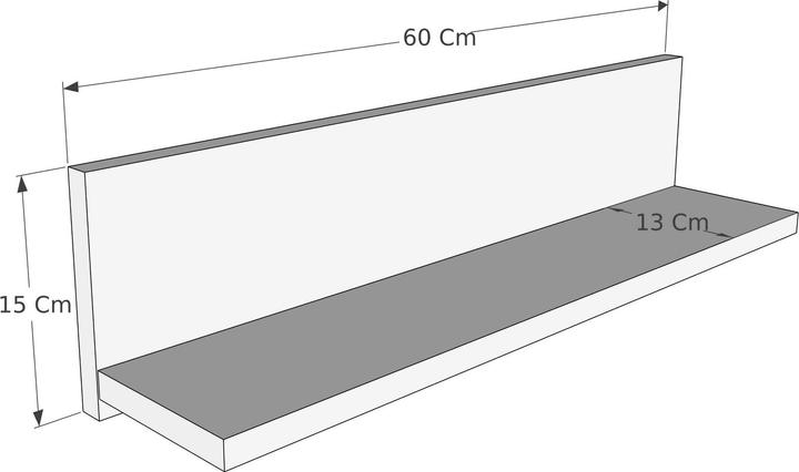 Actual product image Skye Decor Shelf (60 x 15 x 13 cm)