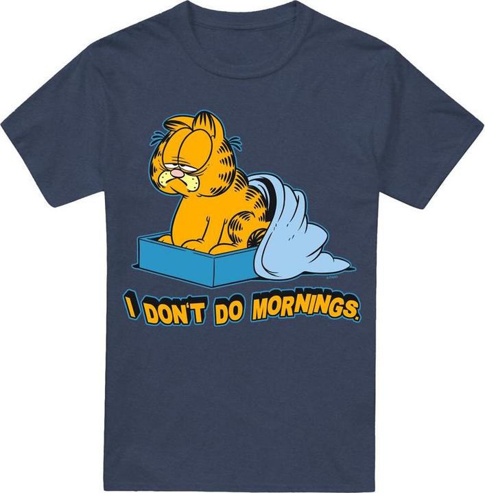 Actual product image Garfield Unisex Adult I Don't Do Mornings T-Shirt (S)